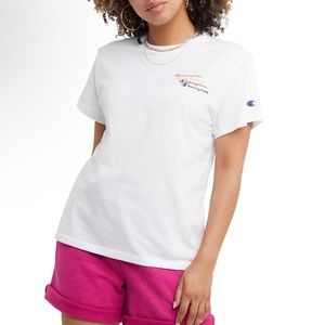 Champion Women's Classic Graphic T-Shirt - Left Script